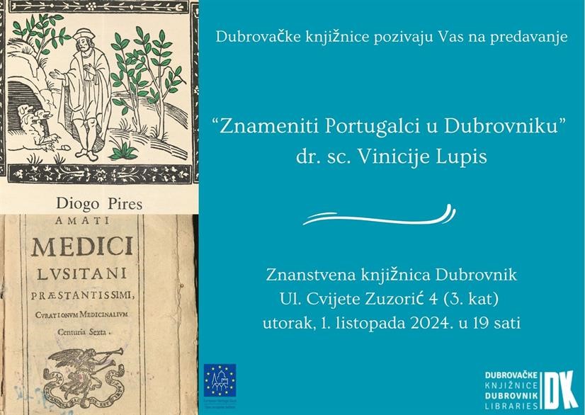 Predavanje Vinicija Lupisa o znamenitim Portugalcima u Dubrovniku