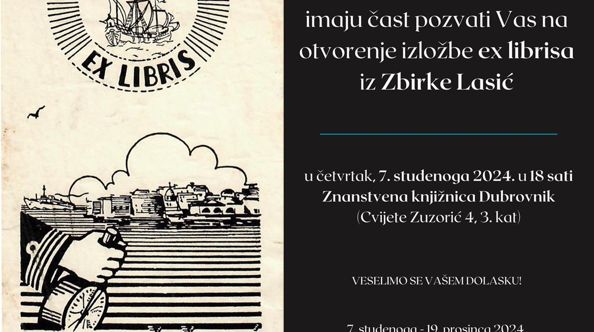 Ex librisi iz Zbirke Lasić po prvi put bit će izloženi javnosti