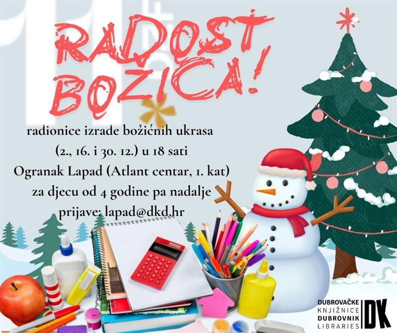 Radionice u Ogranku Lapad “Radost Božića”